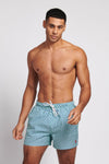 Mens Geo Print Swim Shorts in Spring Bud