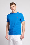 Mens Texture Stripe T-Shirt in Directoire Blue