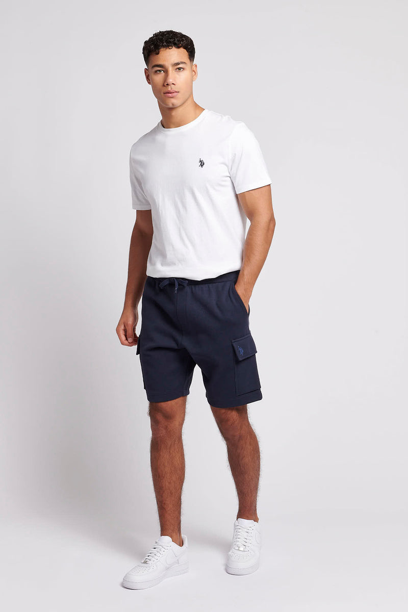 Mens Interlock Utility Shorts in Navy Blue