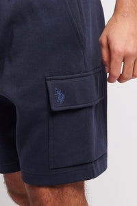 Mens Interlock Utility Shorts in Navy Blue