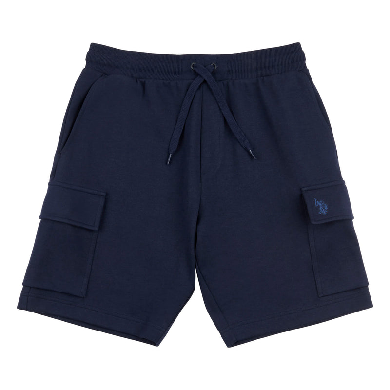 Mens Interlock Utility Shorts in Navy Blue