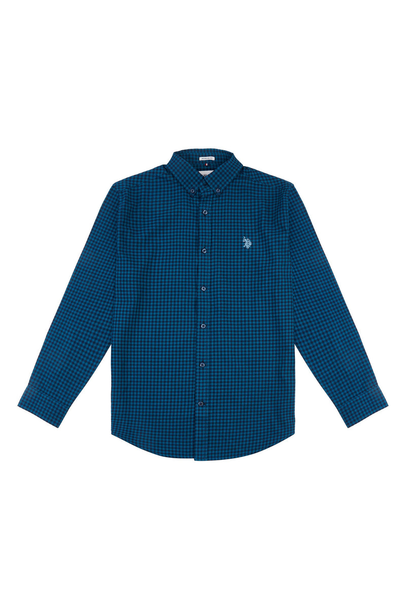 Mens Brushed Dobby Shirt in Legion Blue Spring Lake DHM