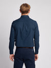 Mens Dash Spot Print Shirt in Navy Blue