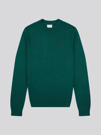 Mens Lightweight Crew Neck Jumper in Rain Forest