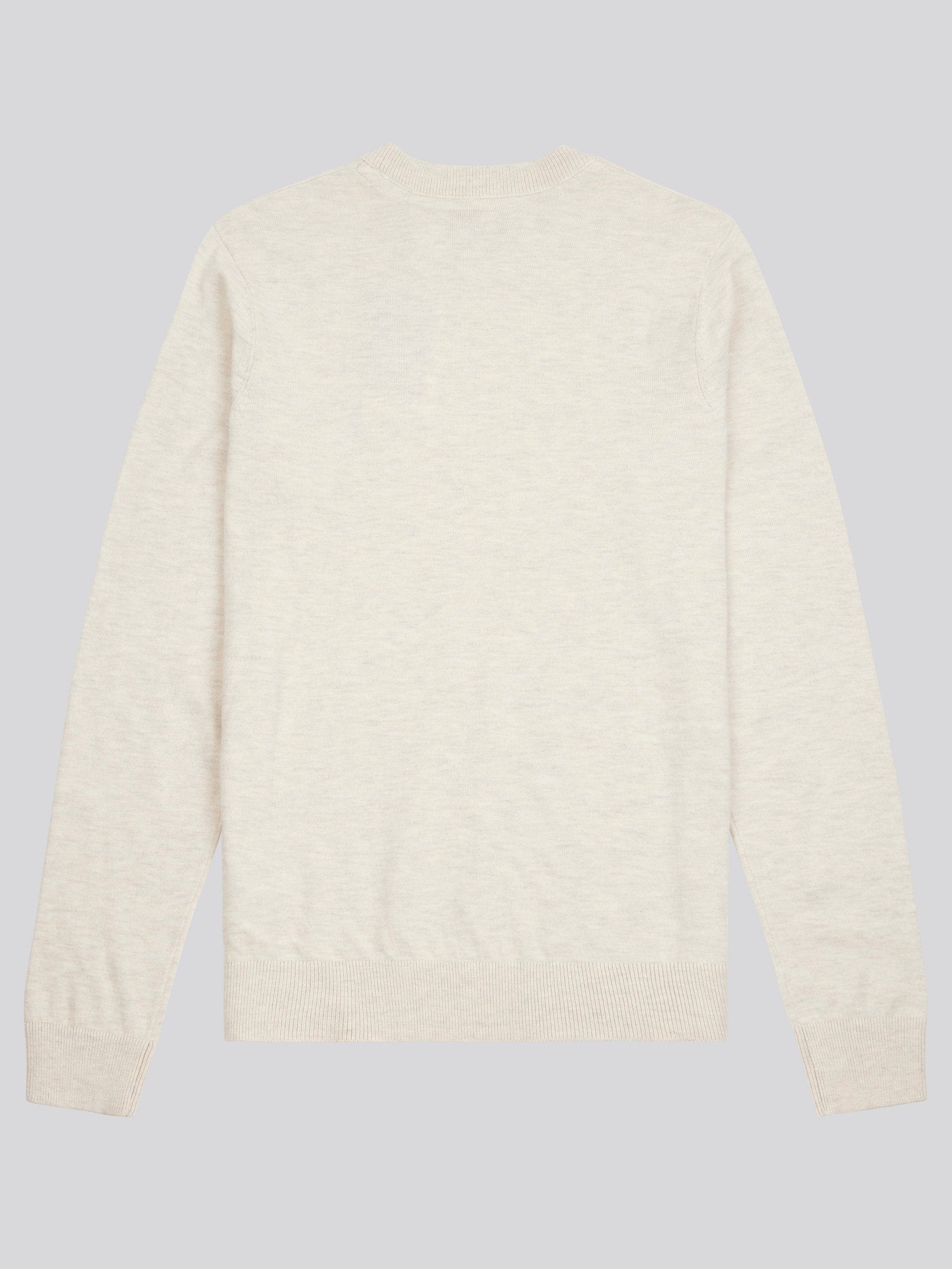 Mens Lightweight Crew Neck Jumper in Birch Marl