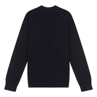 Mens Lightweight Crew Neck Jumper in Black Bright White DHM