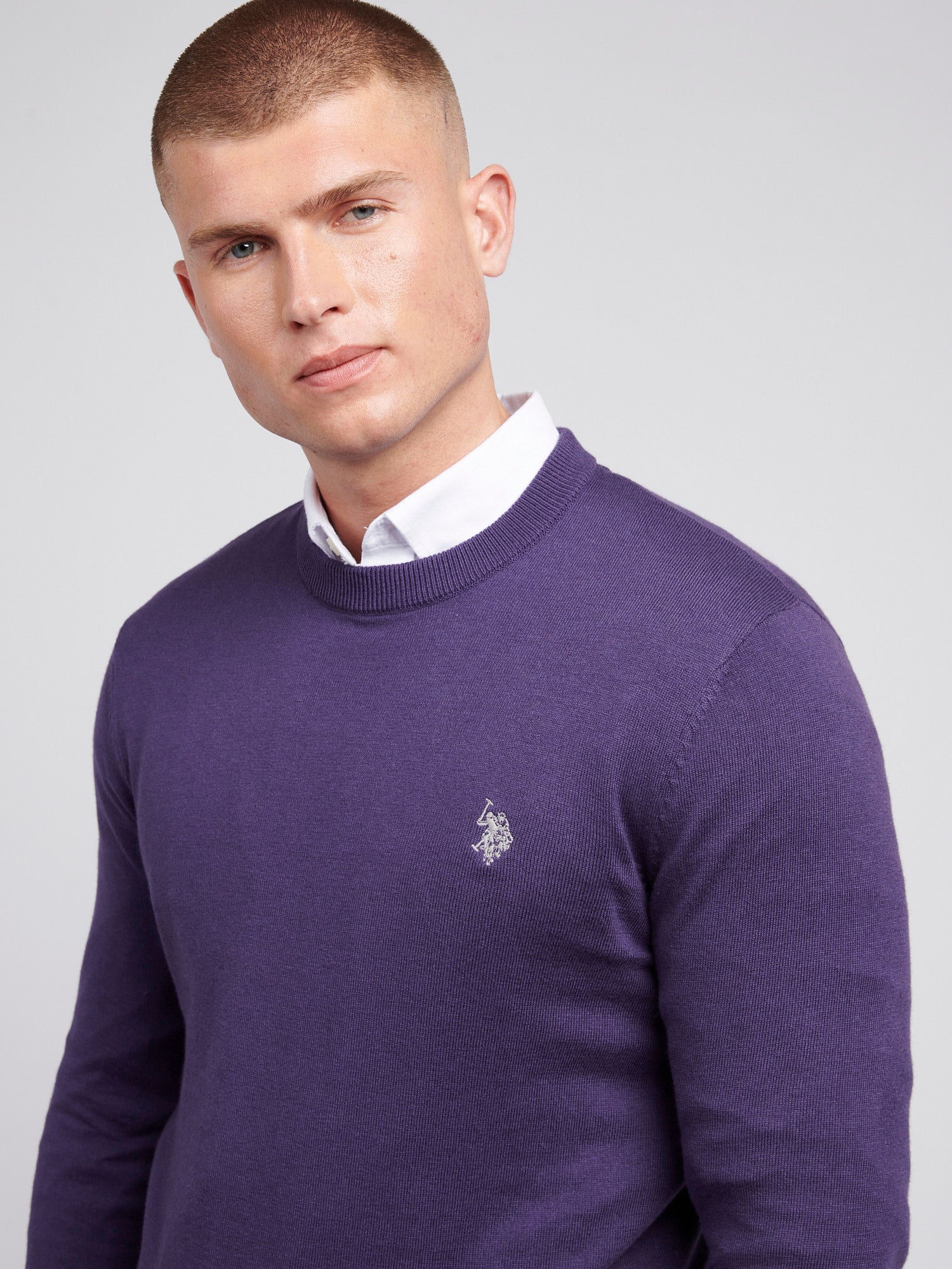 Mens lightweight polo neck jumper best sale