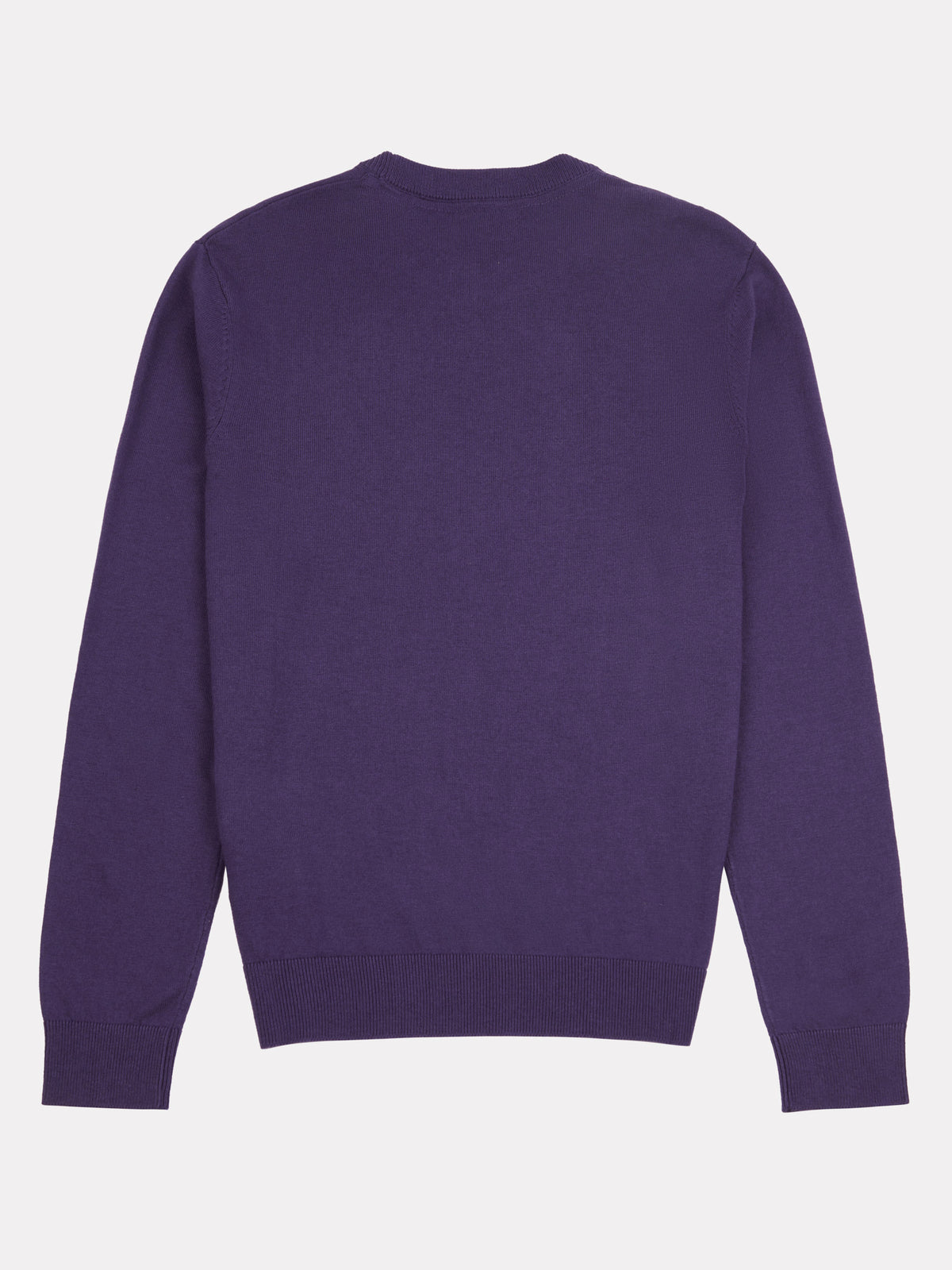 Mens Cotton Crew Neck Jumper in Purple Plumeria