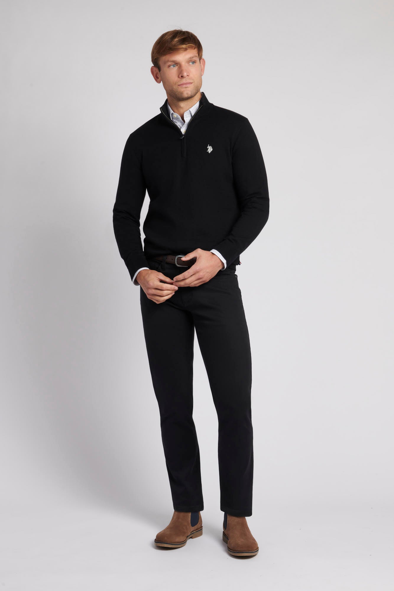 Black quarter zip outlet jumper