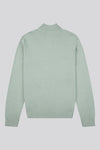 Mens Funnel Neck 1/4 Zip Jumper in Chinois Green