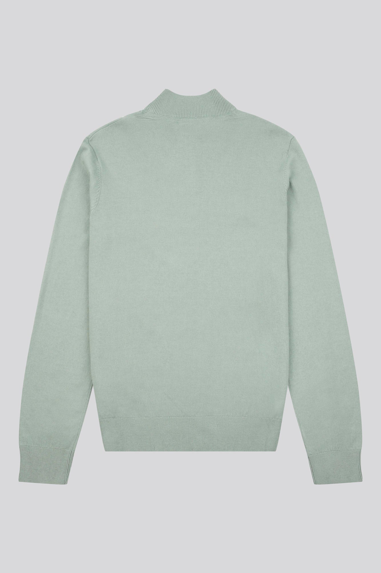 Mens Funnel Neck 1/4 Zip Jumper in Chinois Green