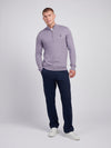 Mens Funnel Neck 1/4 Zip Jumper in Dusk