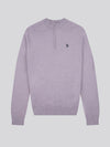 Mens Funnel Neck 1/4 Zip Jumper in Dusk