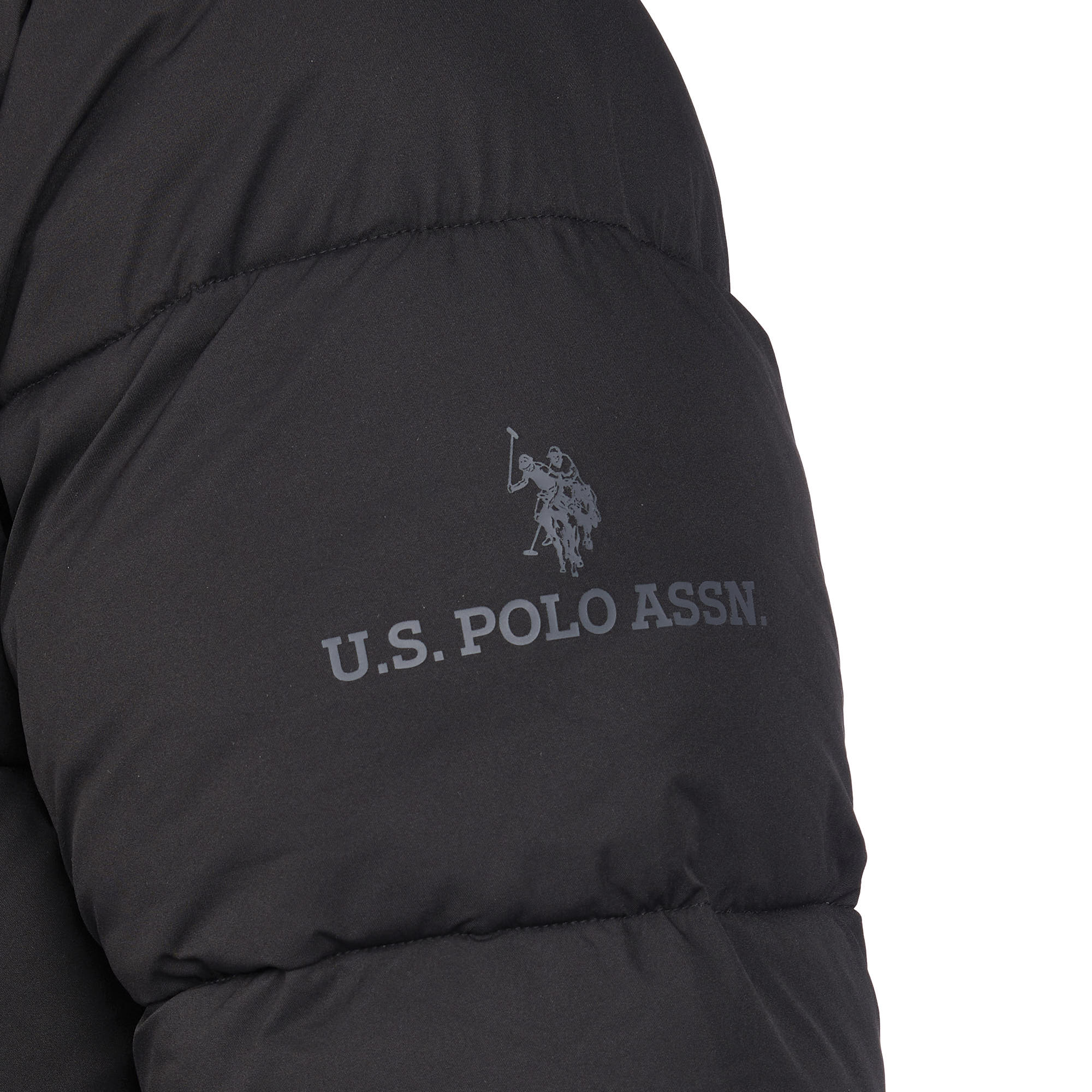 U.S. Polo Assn. Mens Hooded Quilted Puffer Coat in Black – U.S. Polo Assn.  UK