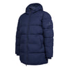 Mens Longline Puffer Coat in Navy Blue