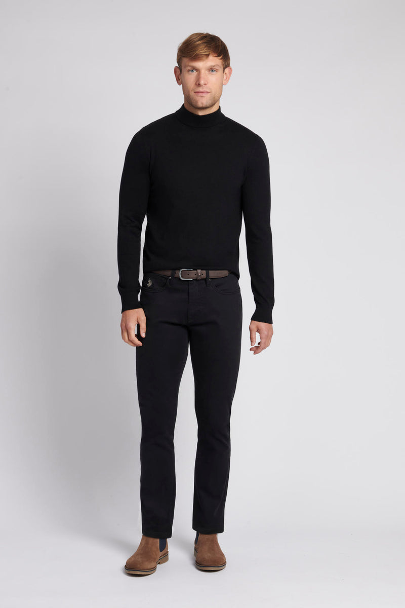 Mens Turtleneck Jumper in Black