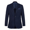 Mens Textured Pique Jersey Blazer in Navy Blue