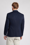 Mens Solid Jersey Blazer Jacket in Navy Blue