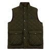 Mens Quilted Hacking Gilet in Forest Night