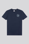 Mens Classic Fit Circle Print T-Shirt in Dark Sapphire Navy