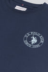 Mens Classic Fit Circle Print T-Shirt in Dark Sapphire Navy