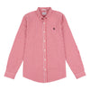 Mens Gingham Poplin Shirt in Haute Red