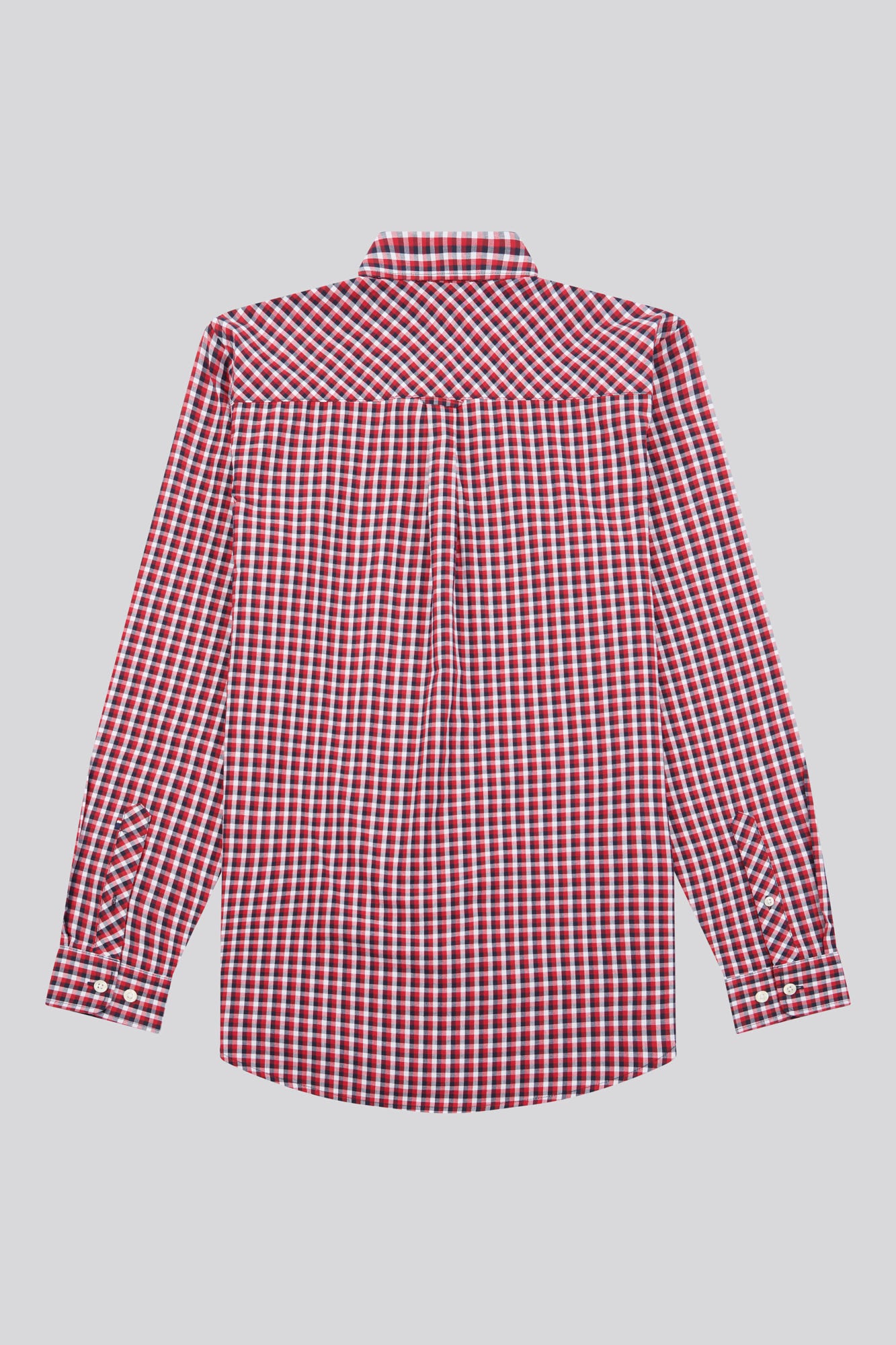 Mens Gingham Poplin Shirt in Multi