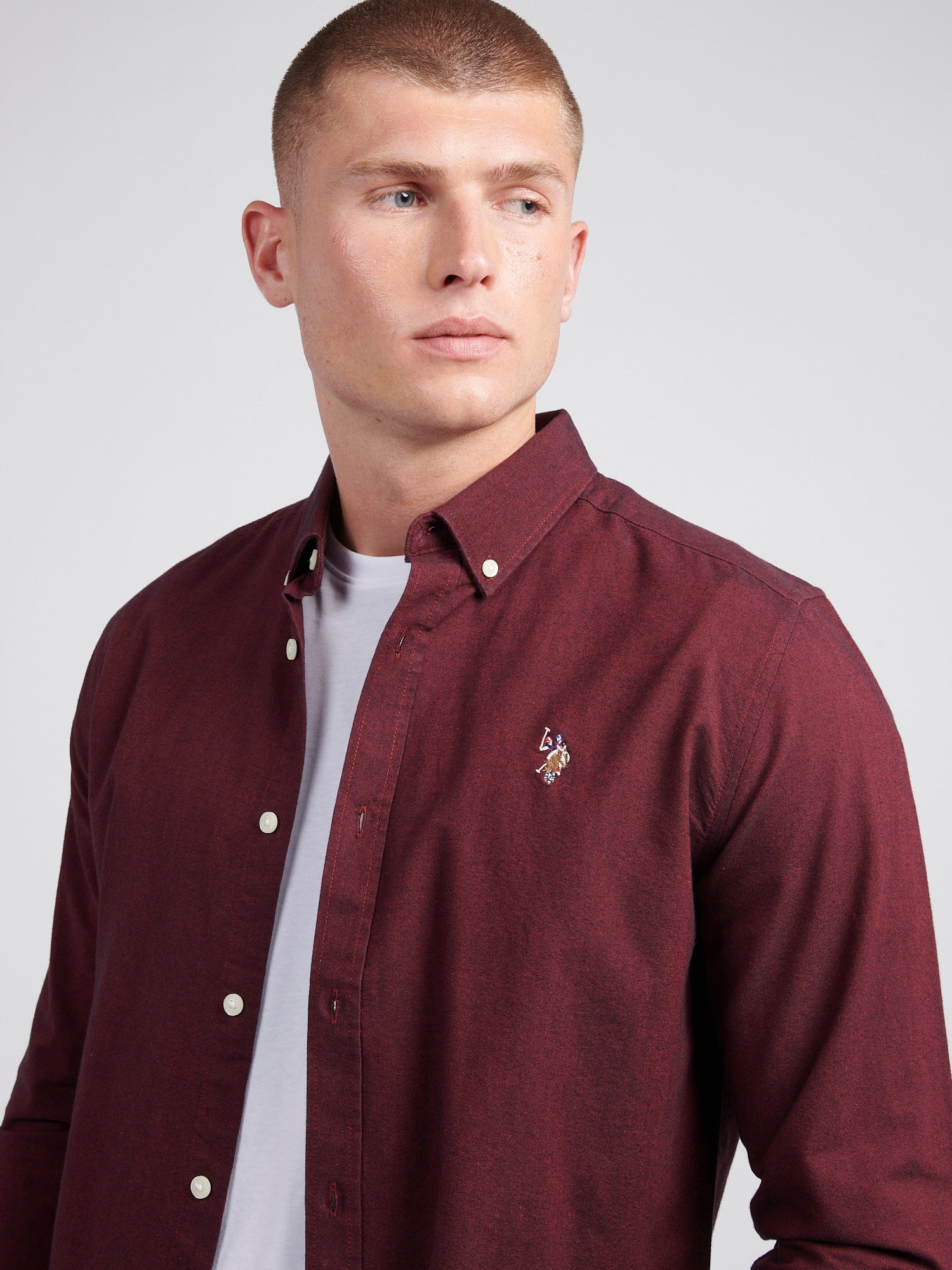 Mens Oxford Shirt in Tibetan Red