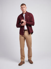 Mens Oxford Shirt in Tibetan Red