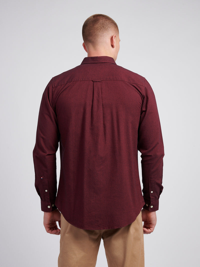 Mens Oxford Shirt in Tibetan Red