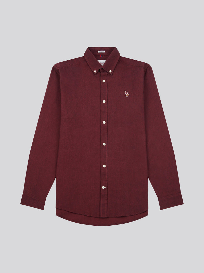 Mens Oxford Shirt in Tibetan Red