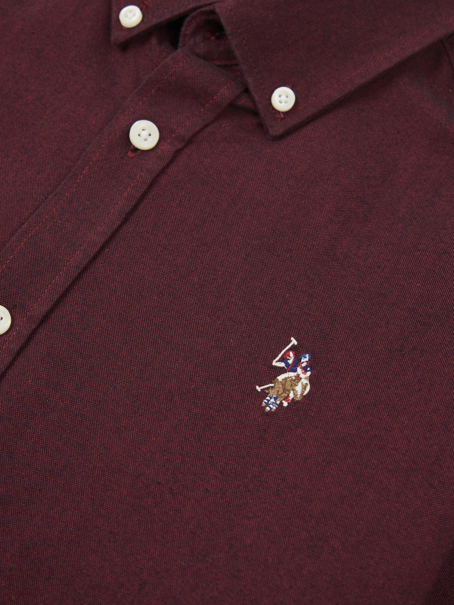 Mens Oxford Shirt in Tibetan Red