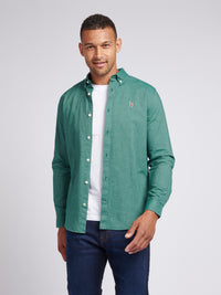 Mens Oxford Shirt in Rain Forest