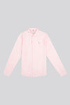 Mens Linen Blend Shirt in Pink a Boo