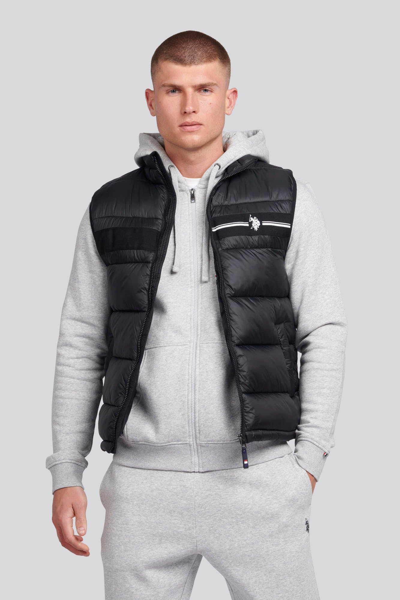 Mens 3D Tape Gilet in Black