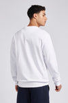 Mens Classic Fit Chest Graphic Sweatshirt in Bright White