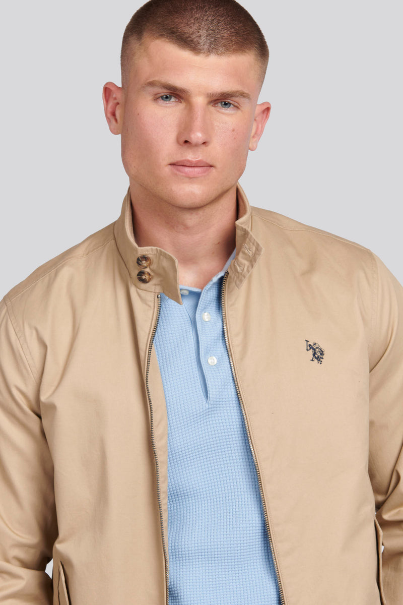 Mens Cotton Twill Harrington Jacket in Cornstalk