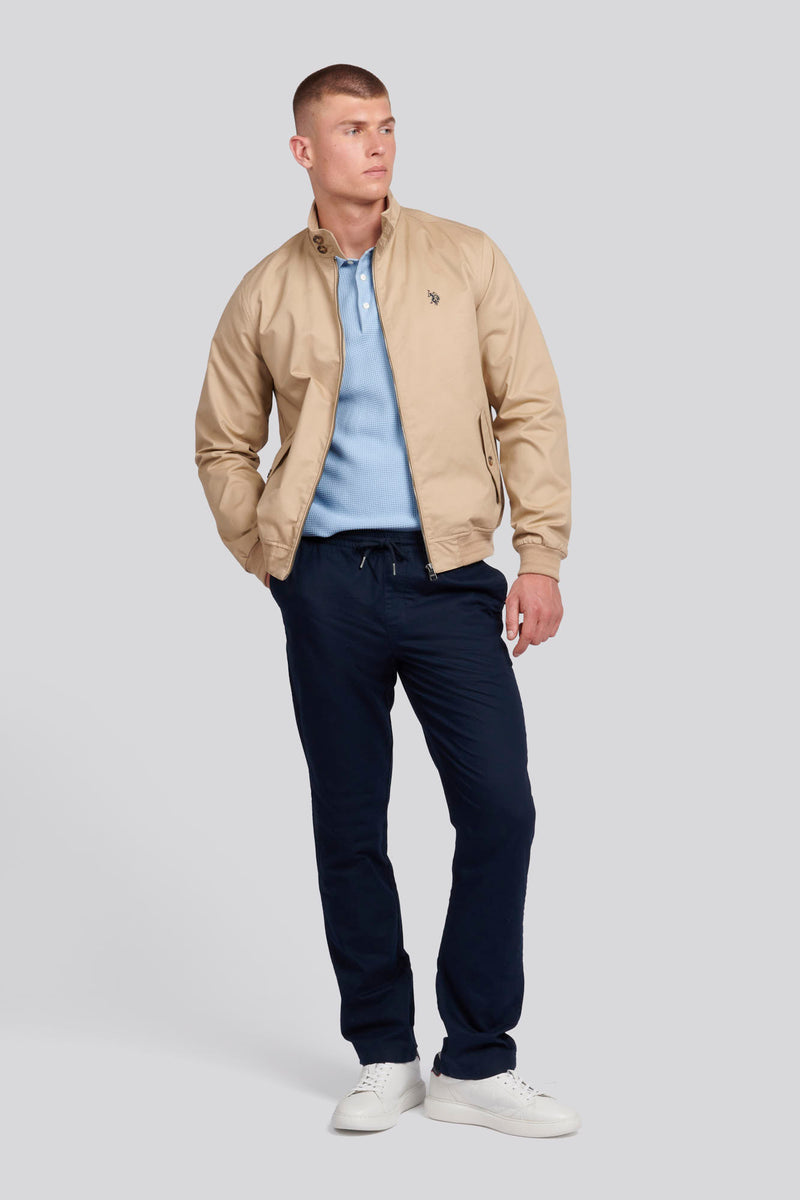 Mens Cotton Twill Harrington Jacket in Cornstalk