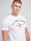 Mens Signature Arch Print T-Shirt in Bright White