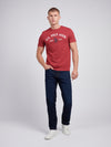 Mens Signature Arch Print T-Shirt in Tibetan Red