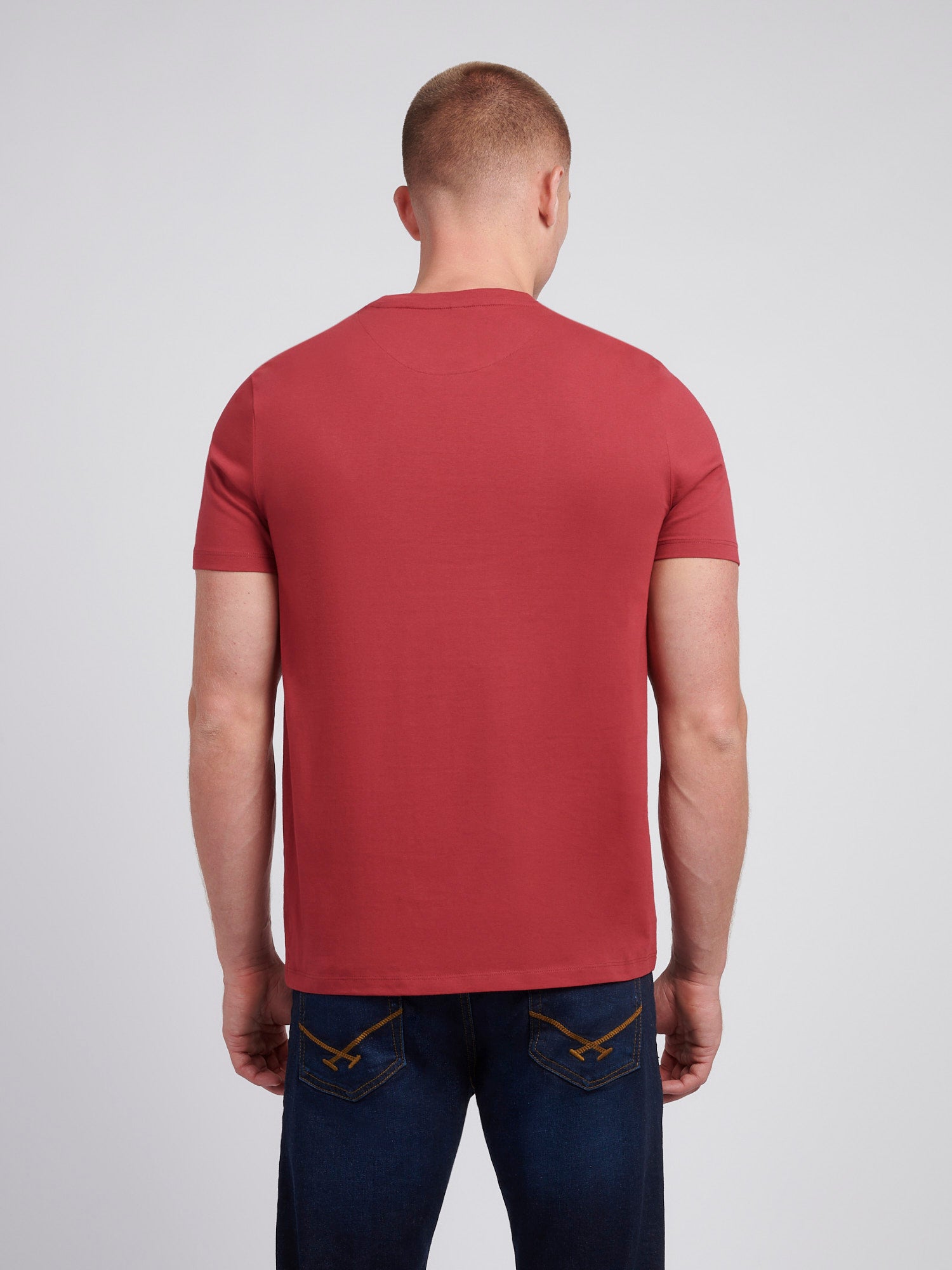 Mens Signature Arch Print T-Shirt in Tibetan Red