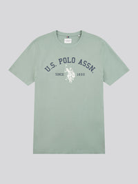 Mens Signature Arch Print T-Shirt in Chinois Green