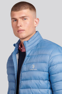 Mens Lightweight Bound Quilted Jacket in Blue Horizon