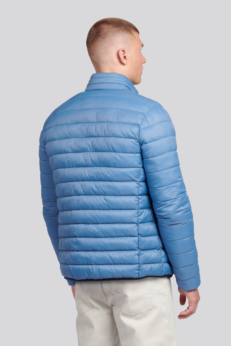 Mens Lightweight Bound Quilted Jacket in Blue Horizon