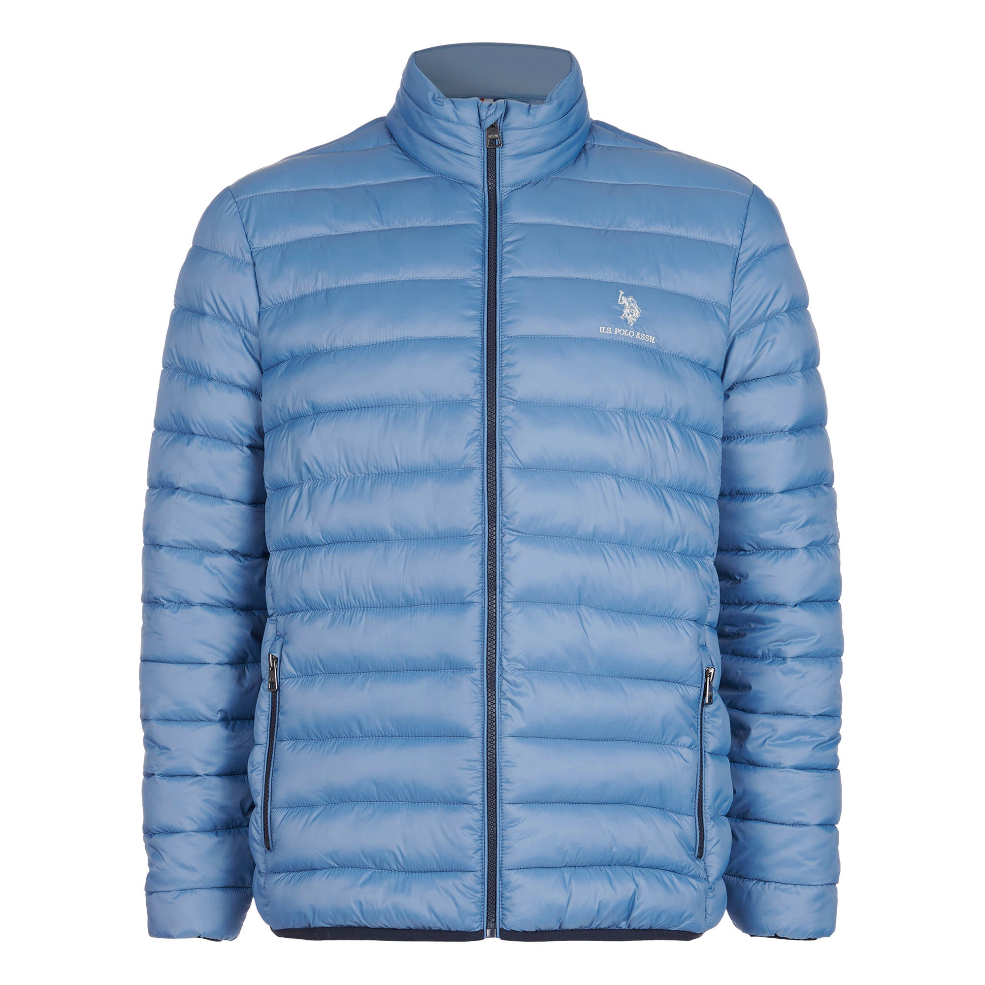 Mens Lightweight Bound Quilted Jacket in Blue Horizon