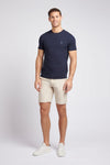 Mens Classic Fit Verticle Texture T-Shirt in Dark Sapphire Navy