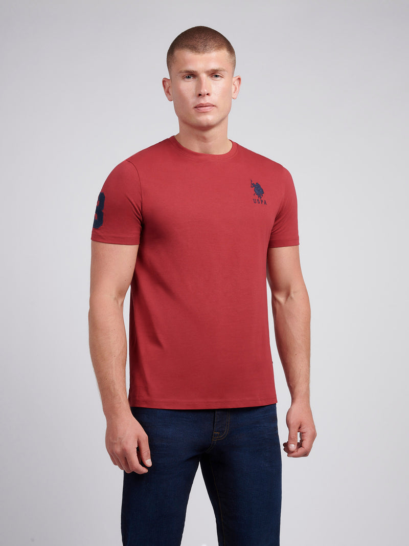 Mens Player 3 T-Shirt in Tibetan Red