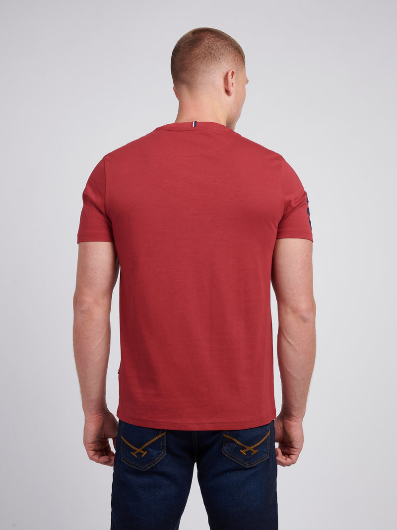 Mens Player 3 T-Shirt in Tibetan Red