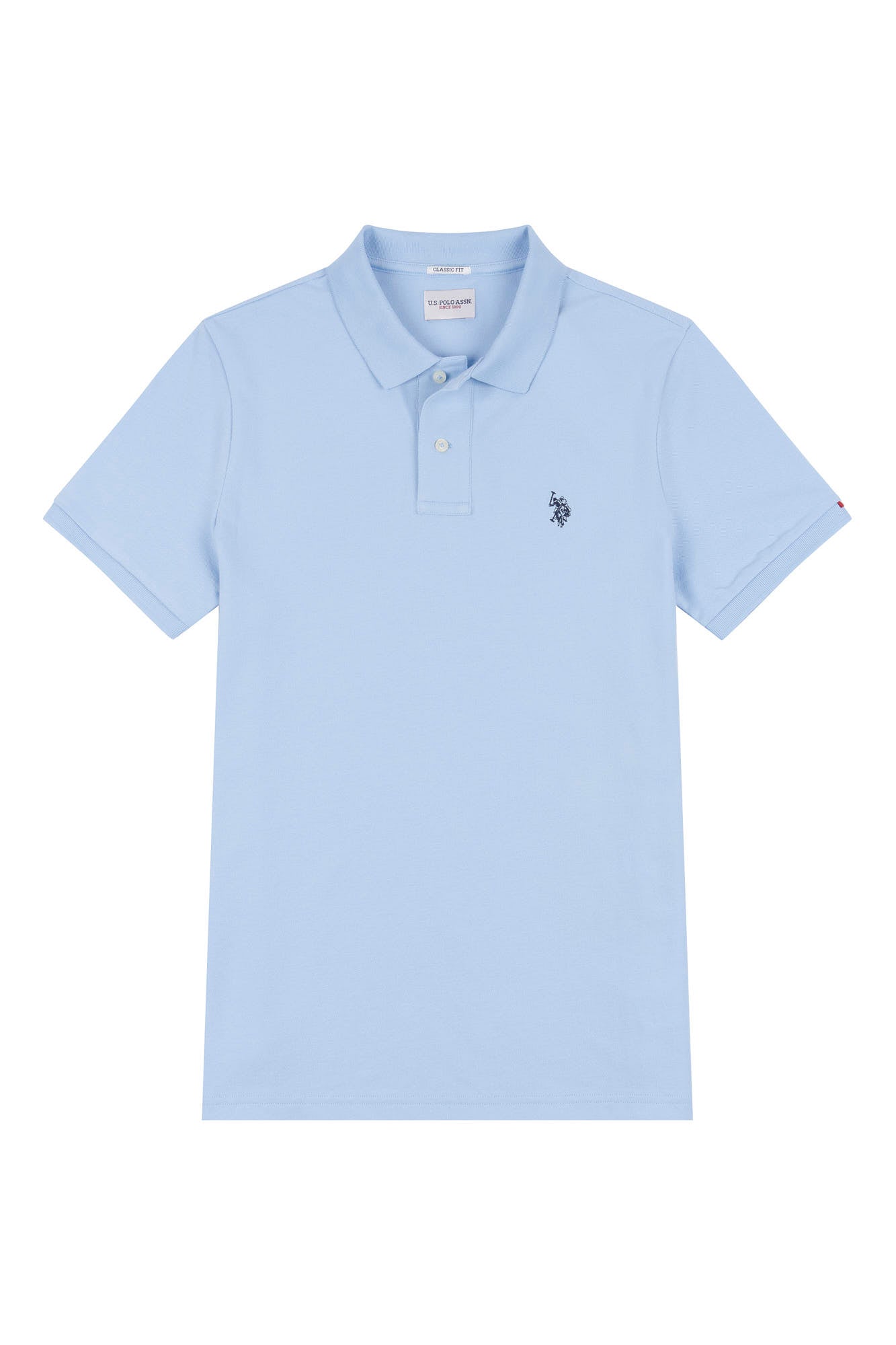 2 For £75 Offer - Mens Pique Polo Shirt in Chambray Blue