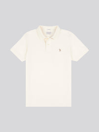 Mens Pique Polo Shirt in Whisper White